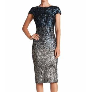 Dress The Population Sequin Midi Dress w/ Low Back